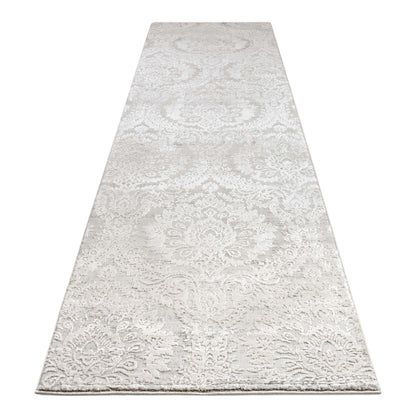 Regal Comfort 717 Vanilla Hallway Runner-This exclusive collection consists of luxuriously sculpted, high-density rugs with a multi-textured soft pile. Power loomed in Turkey to highest standards and made from viscose, polyester, and cotton, this range is