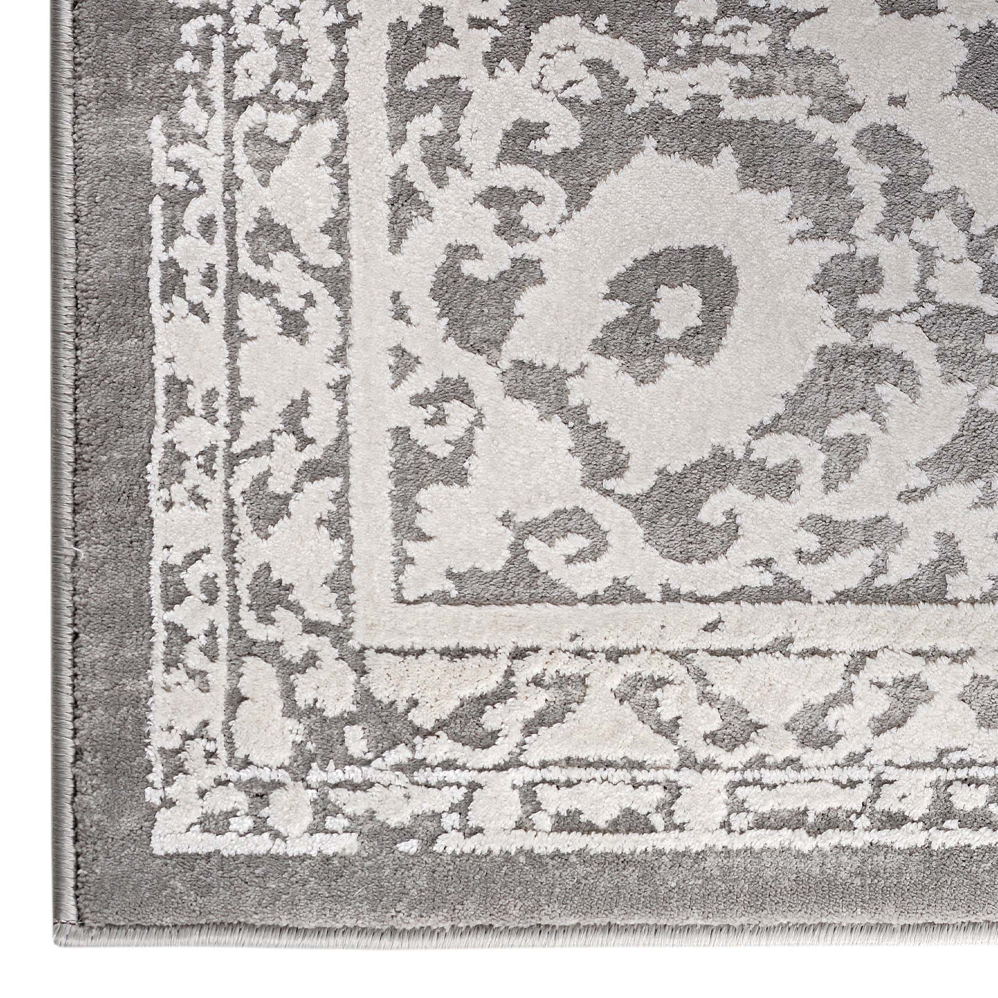 Regal Comfort 799 Lt Grey Hallway Runner-This exclusive collection consists of luxuriously sculpted, high-density rugs with a multi-textured soft pile. Power loomed in Turkey to highest standards and made from viscose, polyester, and cotton, this range is