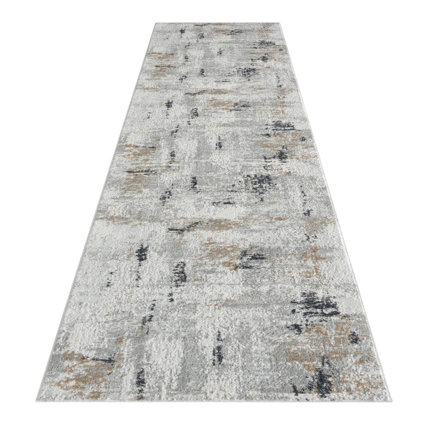 Royal 101 Grey Hallway Runner-This exclusive collection consists of luxuriously sculpted, high-density rugs with a multi-textured soft pile. Power loomed in Turkey to highest standards and made from viscose, polyester, and cotton, this range is sure to pl