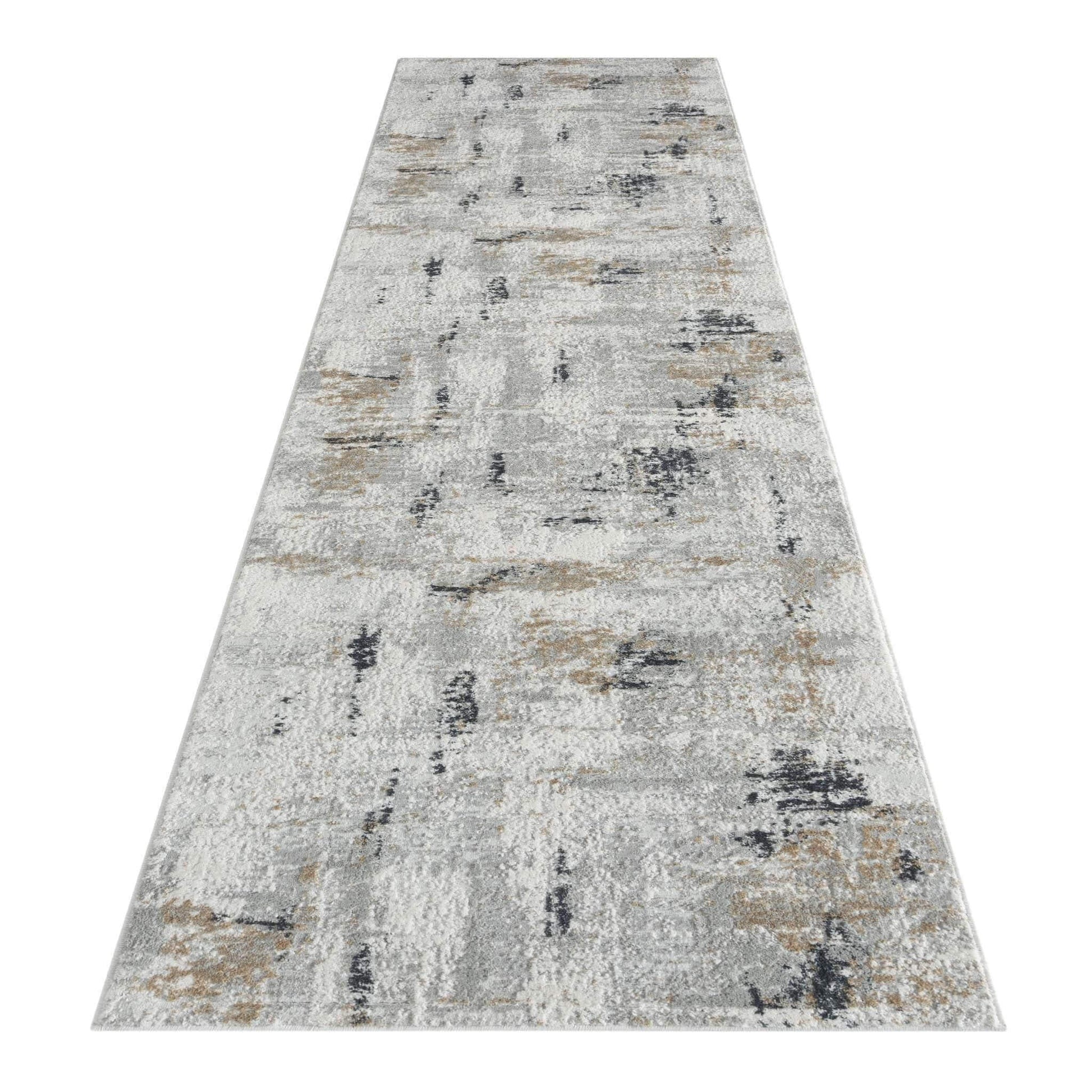 Royal 101 Grey Hallway Runner-This exclusive collection consists of luxuriously sculpted, high-density rugs with a multi-textured soft pile. Power loomed in Turkey to highest standards and made from viscose, polyester, and cotton, this range is sure to pl