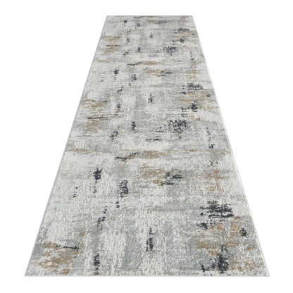 Royal 101 Grey Hallway Runner-This exclusive collection consists of luxuriously sculpted, high-density rugs with a multi-textured soft pile. Power loomed in Turkey to highest standards and made from viscose, polyester, and cotton, this range is sure to pl