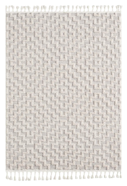 Soft Neutral 3631 Lt Grey-This attractive collection, with its subtle designs and geometric patterns is made from soft polyester, and has a high-and-low sculpted pile with up to 20 mm. thickness. The harmonious colour scheme used in this fashionable colle
