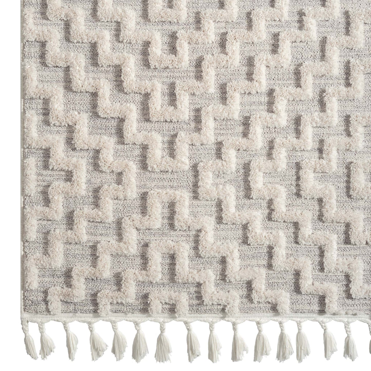 Soft Neutral 3631 Lt Grey-This attractive collection, with its subtle designs and geometric patterns is made from soft polyester, and has a high-and-low sculpted pile with up to 20 mm. thickness. The harmonious colour scheme used in this fashionable colle