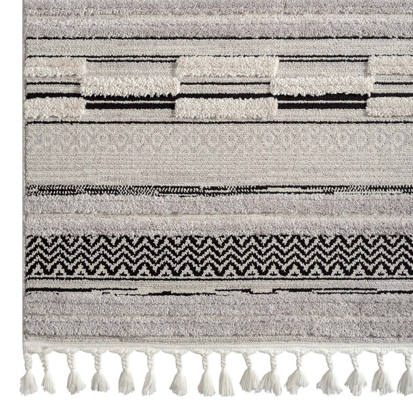 Soft Neutral 3634 Grey-This attractive collection, with its subtle designs and geometric patterns is made from soft polyester, and has a high-and-low sculpted pile with up to 20 mm. thickness. The harmonious colour scheme used in this fashionable collecti