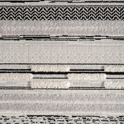 Soft Neutral 3634 Grey-This attractive collection, with its subtle designs and geometric patterns is made from soft polyester, and has a high-and-low sculpted pile with up to 20 mm. thickness. The harmonious colour scheme used in this fashionable collecti