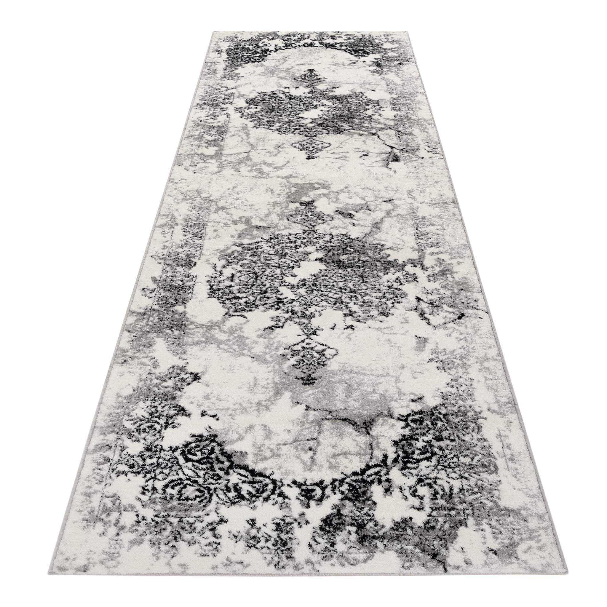 Timeless Turkish Tapestry 3446 Grey Hallway Runner
