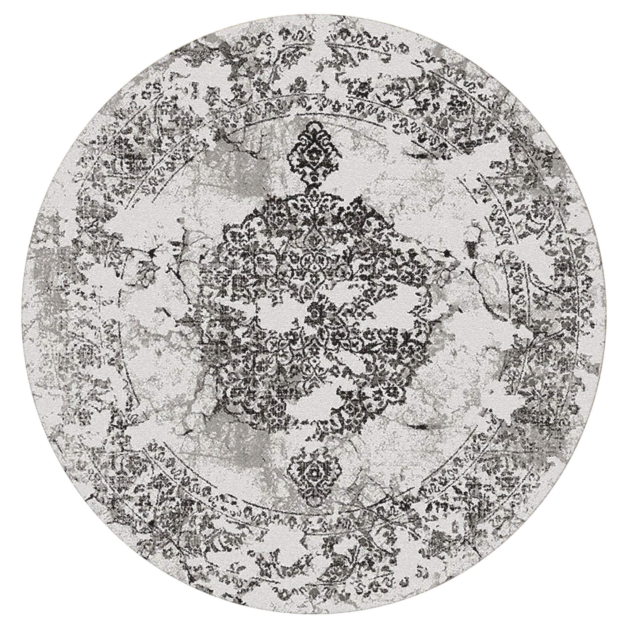 Timeless Turkish Tapestry 3446 Grey Round