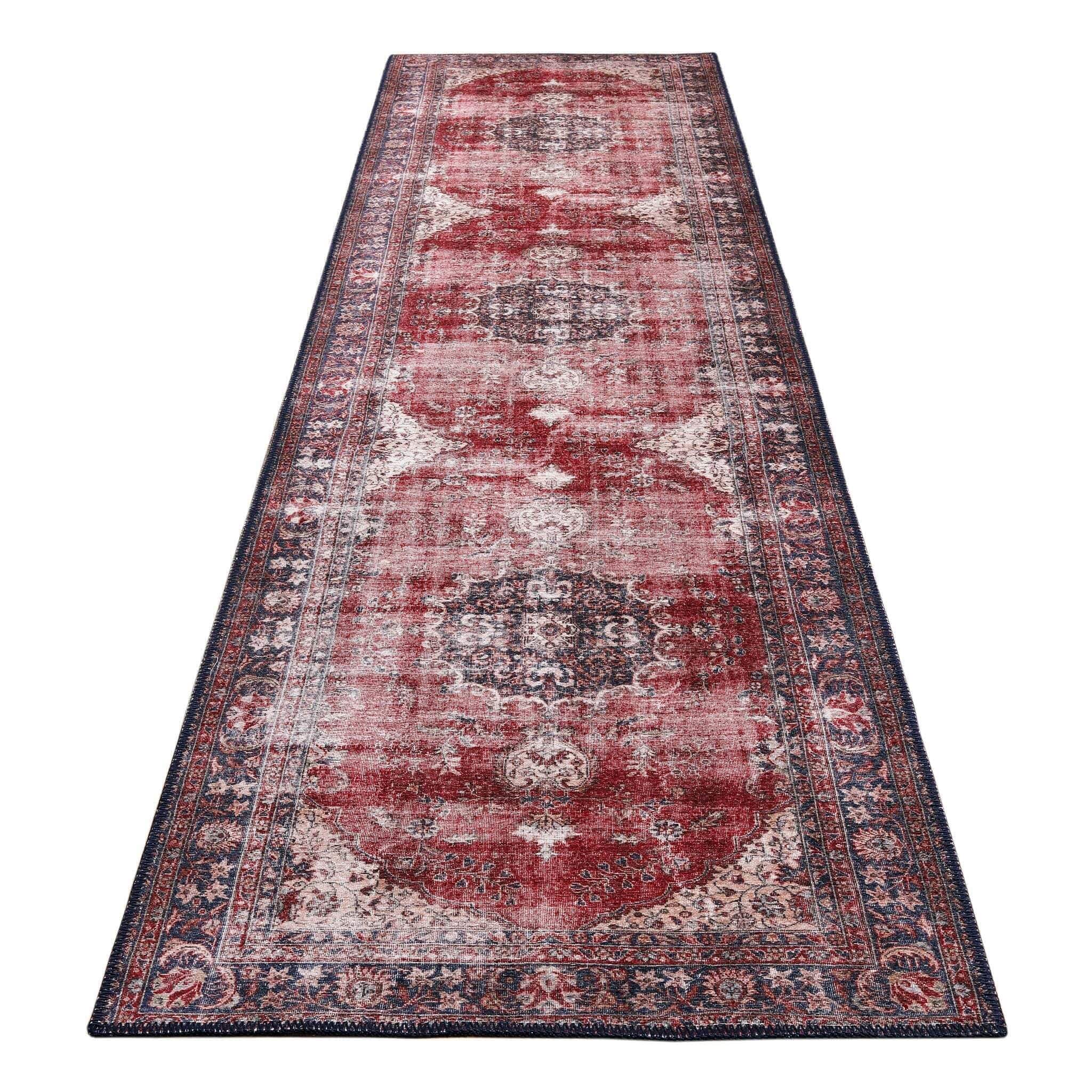 Vintage Turkish 2017 Red Hallway Runner