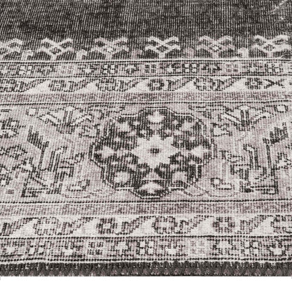 Vintage Turkish 24 Grey Hallway Runner-This exquisite collection recreates the spirit of well-worn antique textiles of the classic orient with its distressed traditional patterns and unusual designs, and suits contemporary interiors surprisingly well. The