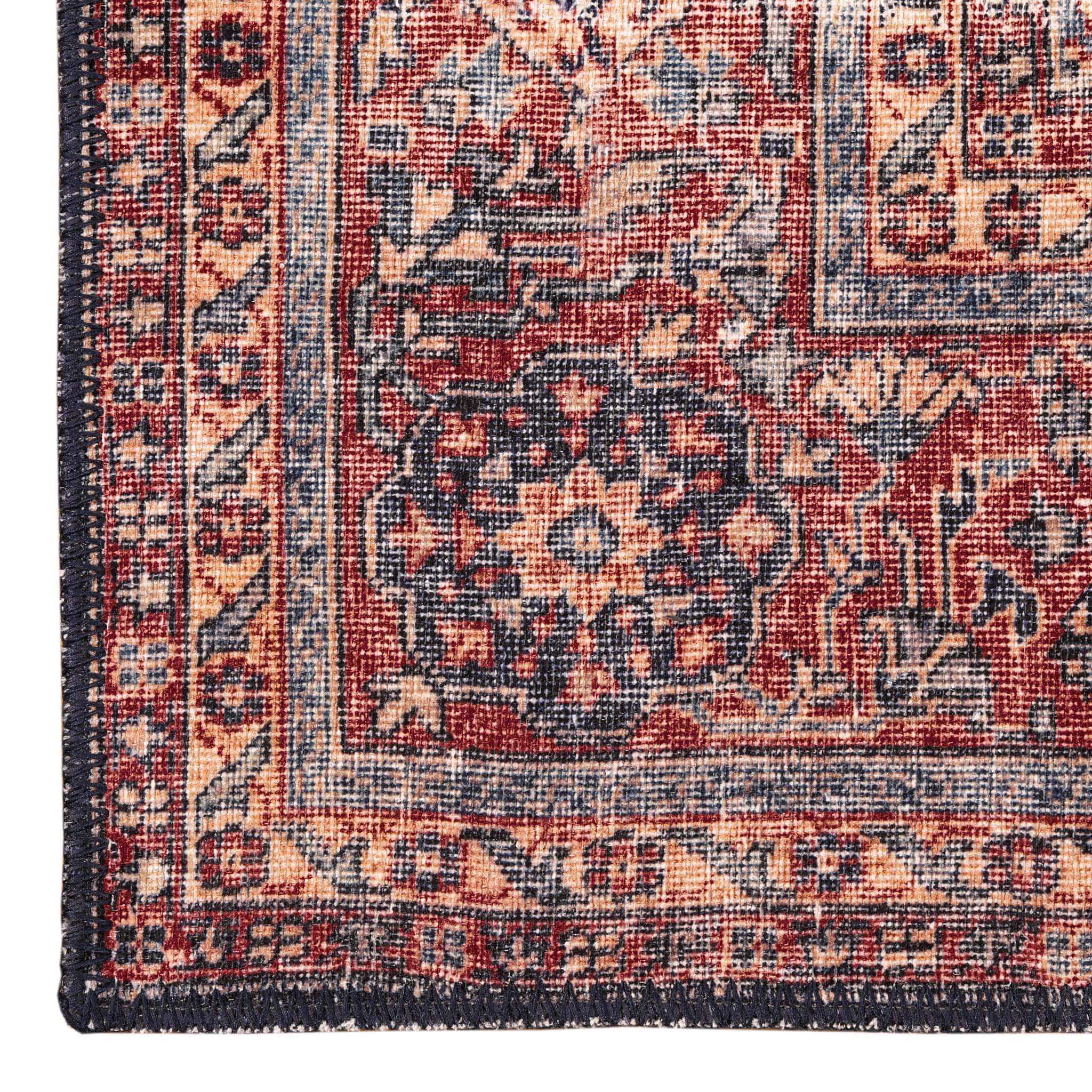 Vintage Turkish 24 Navy Hallway Runner