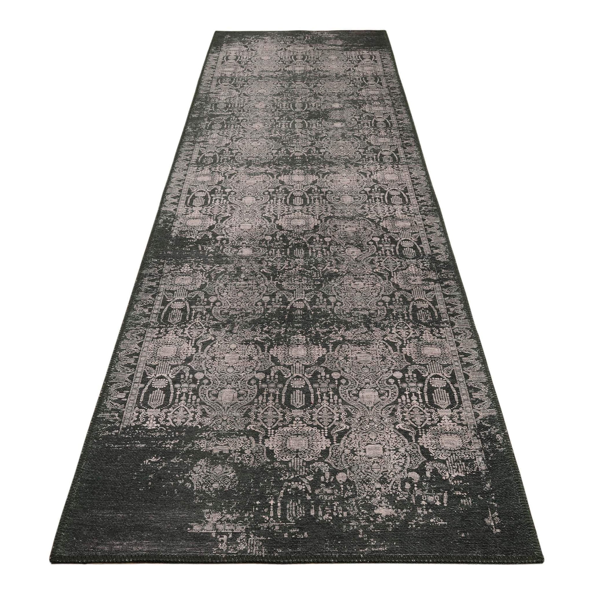 Vintage Turkish 32 Green Hallway Runner