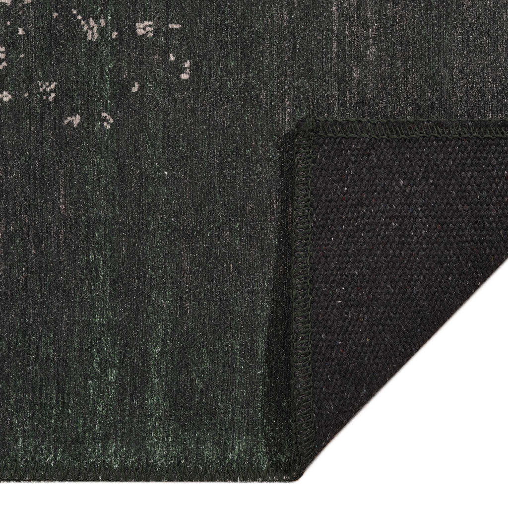 Vintage Turkish 32 Green Hallway Runner