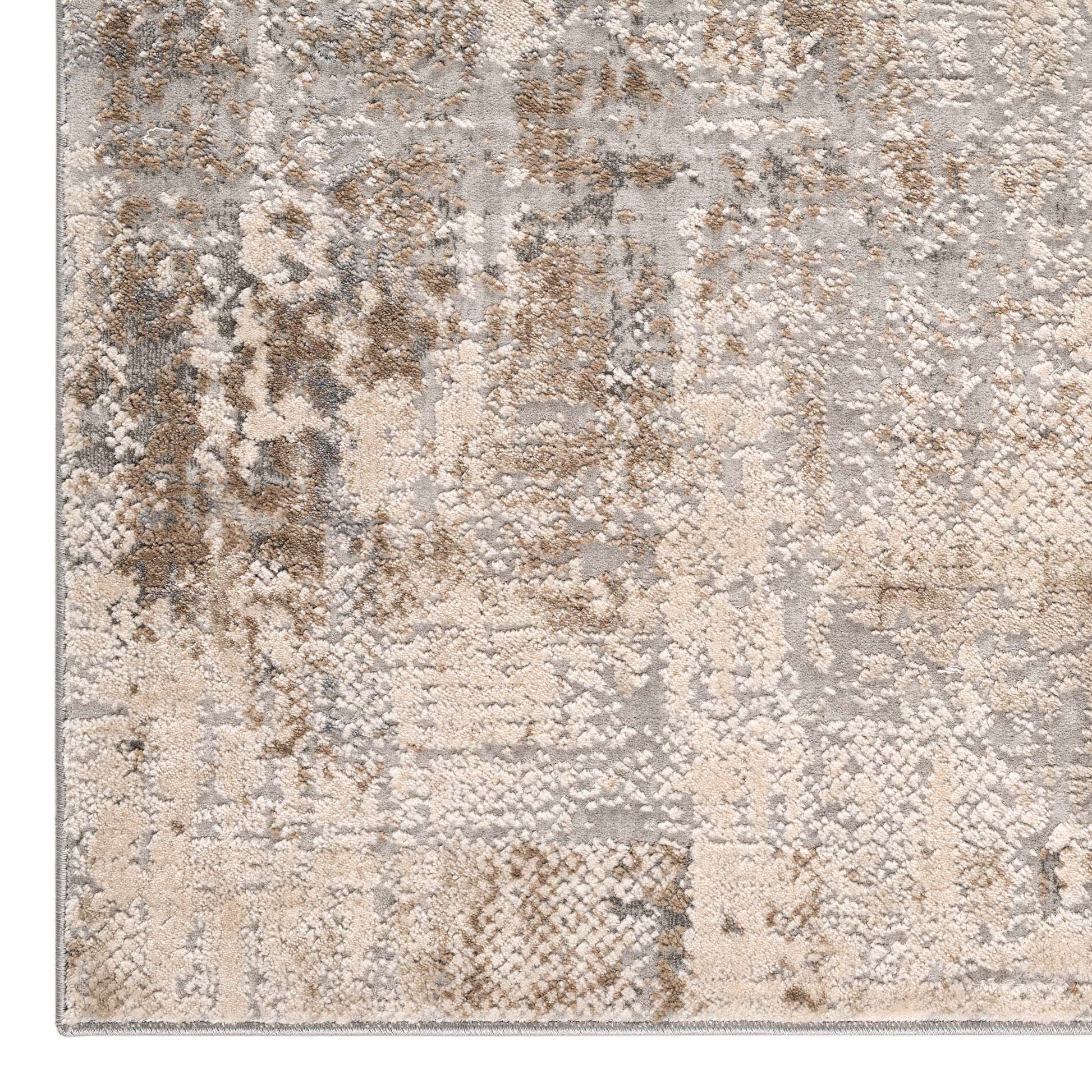 Vogue Istanbul 710 Lt Grey-This ultra-modern collection consists of highly popular designs and colours sculpted into a textured pile made from heat-set polyester and polypropylene. The pastel tones and indistinct patterns used in these rugs make them suit