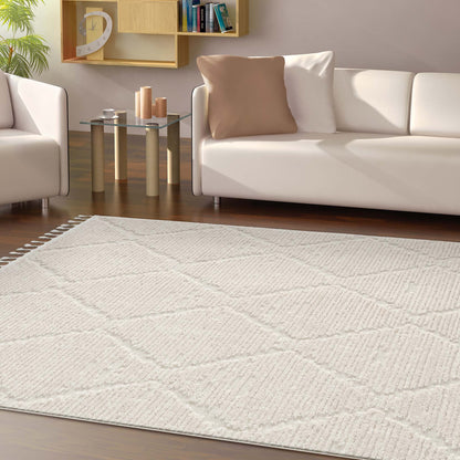 Soft Neutral 3632 Ivory Rectangle Rug   