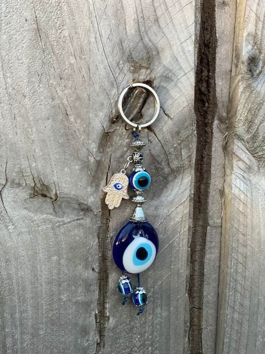The "Nazar" or "Evil Eye" is over 5000 years old. It is found in all major religions and through countless cultures. It is believed that the eye protects its owner from Evil spirits and the jealousy. Worn on the body as jewellery or placed in the home and