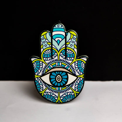 Hamsa Hand Coaster - Green    