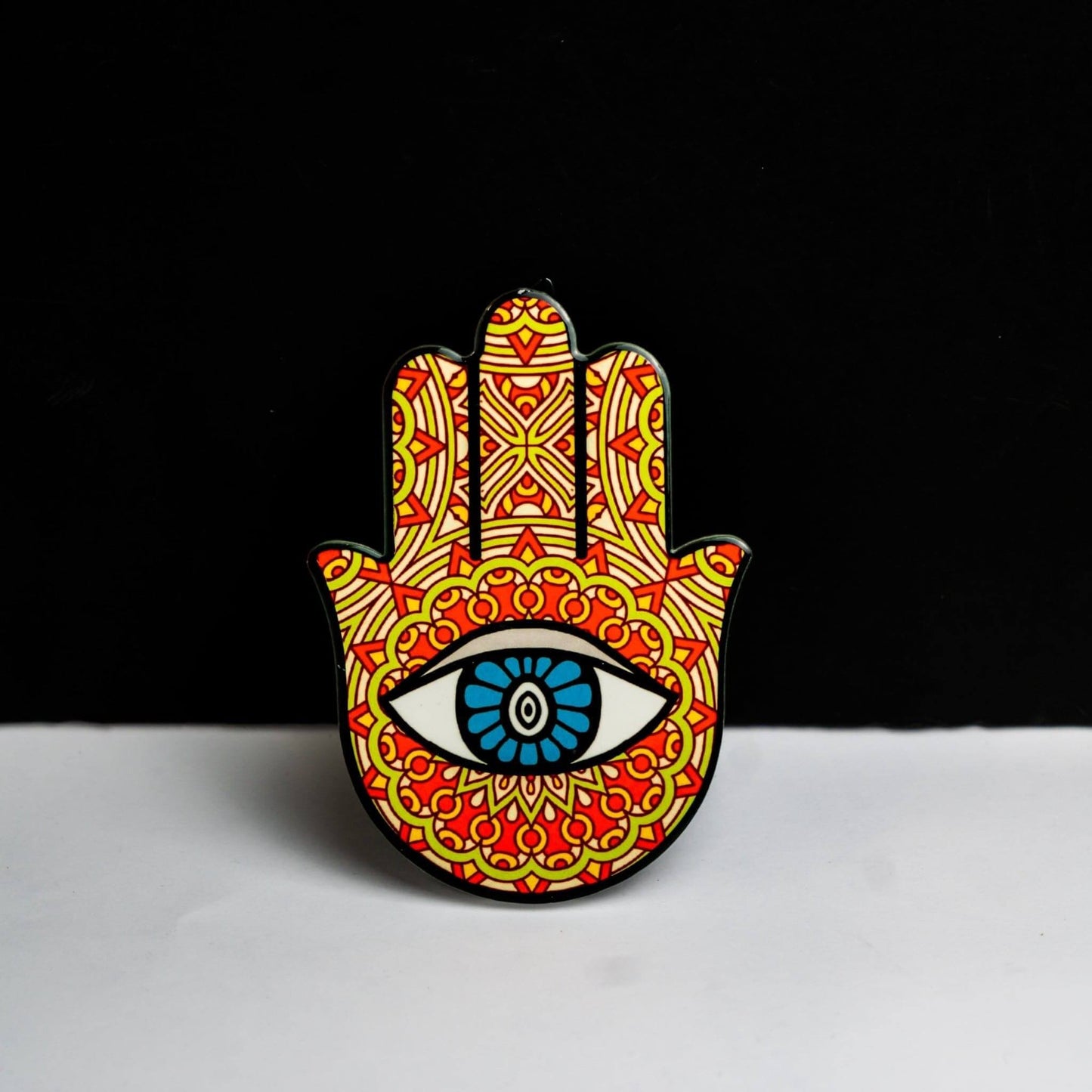 Hamsa Hand Coaster - Orange