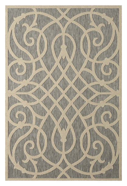 Outdoor Rugs 351 Grey Rectangle Rug   