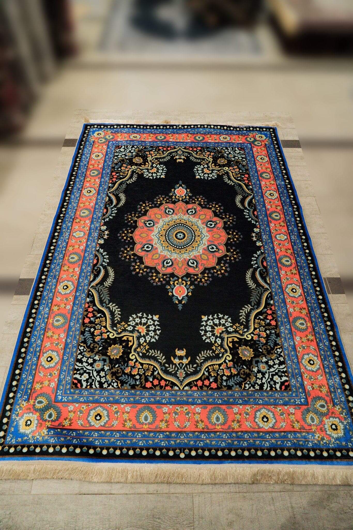 Turkish Rugs- Black Traditional - Bazaar G Rugs N Gifts