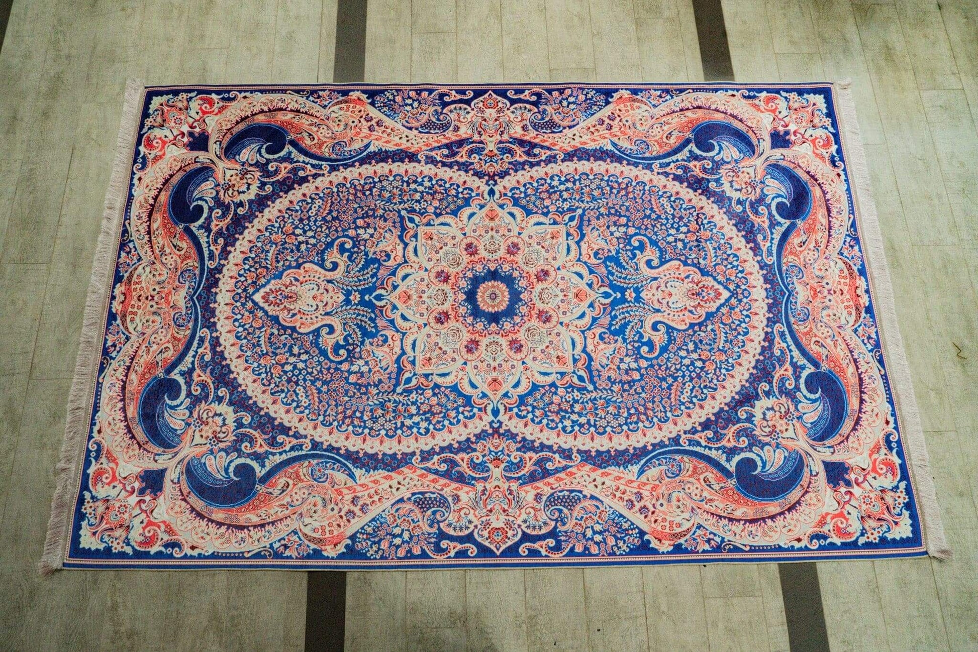 Turkish Rugs- Blue Red Mix - Bazaar G Rugs N Gifts